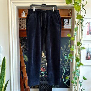 Scotch & Soda Navy Velvet Corduroy Trousers